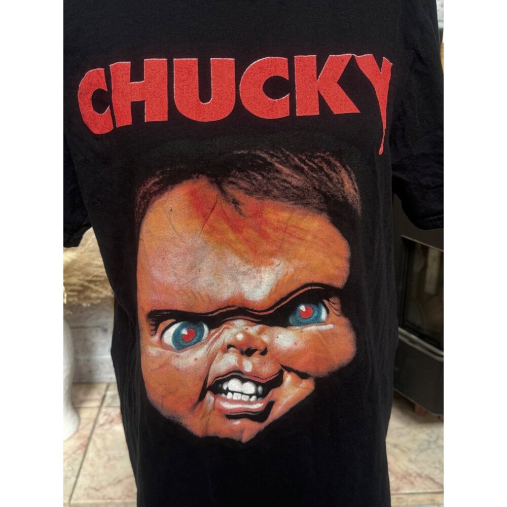 Chucky Horror Shirt Black Unisex Medium Spirit Halloween Graphic Tee - Picture 2 of 11